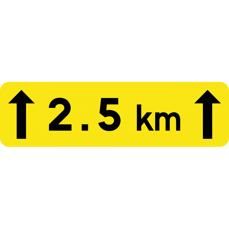 Panonceau indication d'étendue KM2