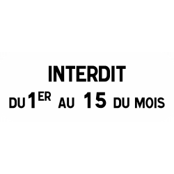 Panonceau stationnement M6b