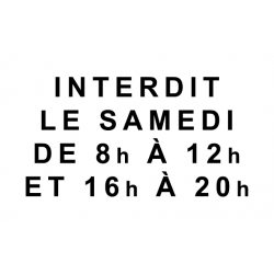 Panonceau précisions d'interdiction M6f2