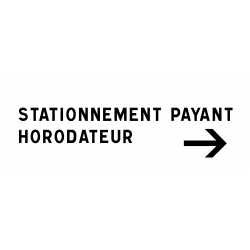 Panonceau stationnement payant sans parcmètre M6e