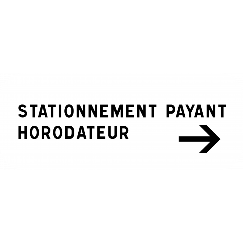 Panonceau stationnement payant sans parcmètre M6e