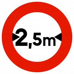 Panneau d'interdiction limitation de largeur B11 | WP Signalisation