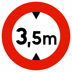 Panneau d'interdiction limitation de hauteur B12 | WPSignalisation