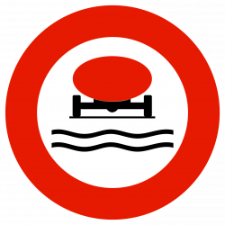 Panneau d'interdiction matières polluantes pour les eaux B18B