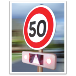 Panneau et panonceau lumineux bi-flash I WP Signalisation