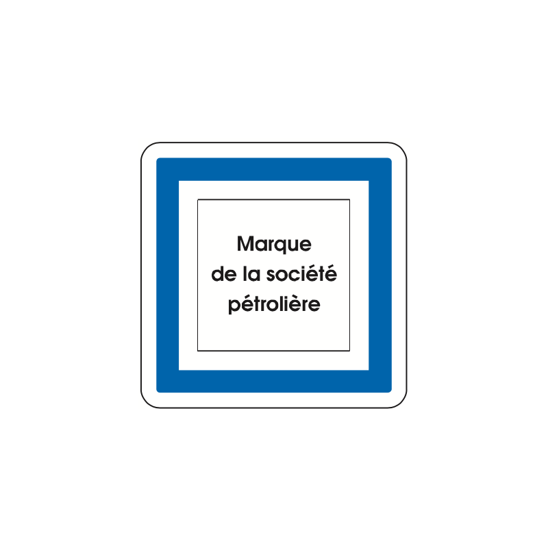 Panneau services marque du poste de distribution de carburant CE15e