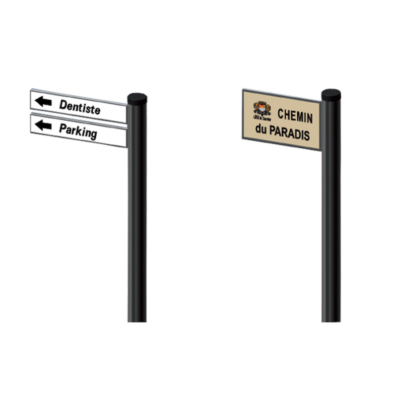 Panneau signalétique drapeau