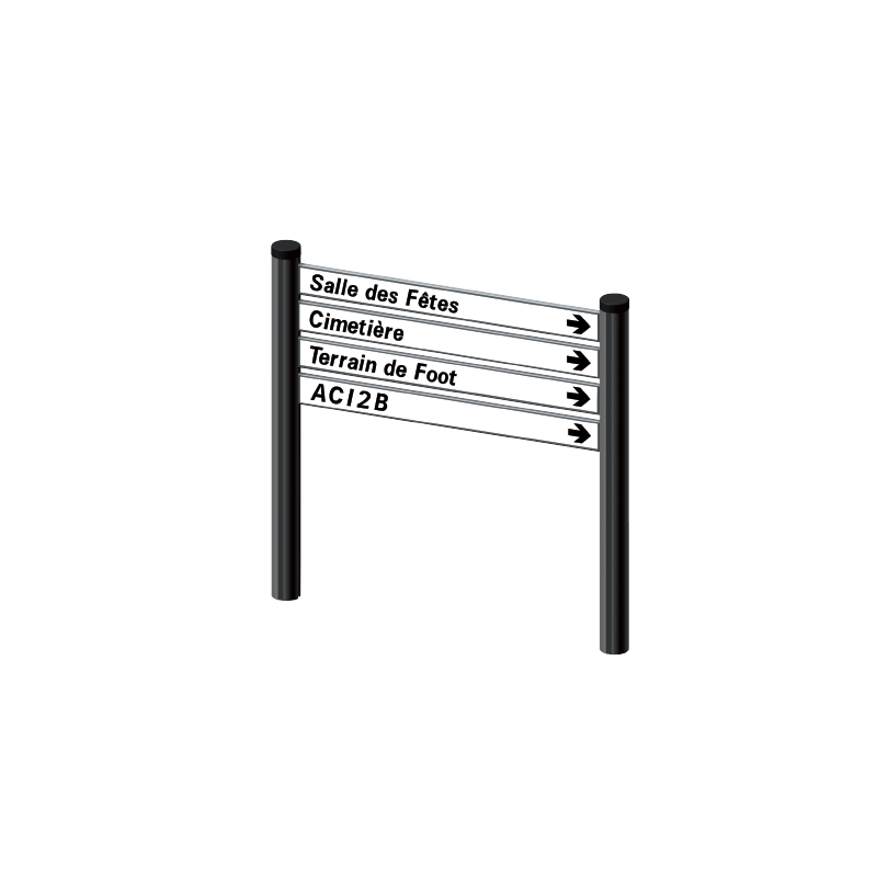 Panneau bi-mâts directionnel