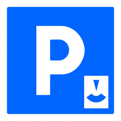Panneau indication parking zone bleue C1B par WP Signalisation | Panneau parking contrôle par disque