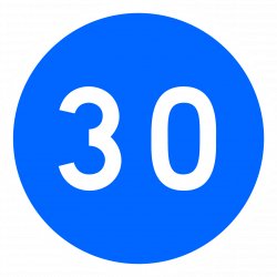 Panneau d'obligation vitesse minimale obligatoire B25