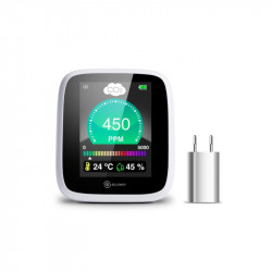 Capteur C02 professionnel équipé de son chargeur (seulement chez WPSignalisation)