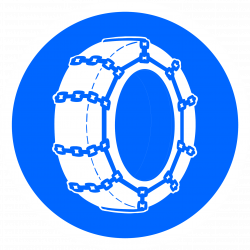 Panneau d'obligation chaînes à neige obligatoires B26