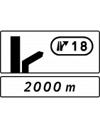 Panneaux d’avertissement avec affectation de voies - Da50 Avertissement